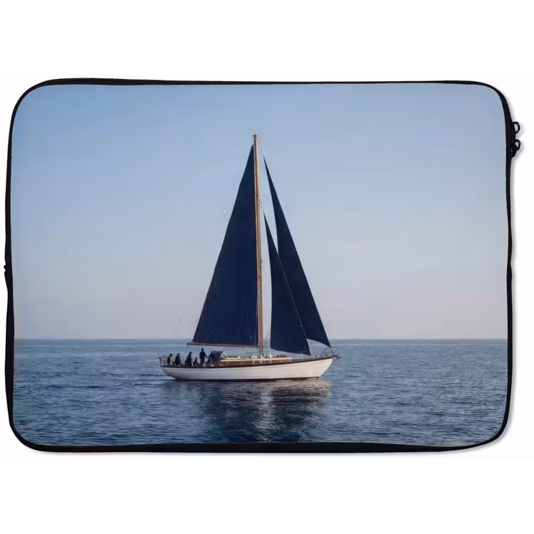Zeilboot - Zee - Blauw laptophoes neopreen klein -zkaufland3dotto