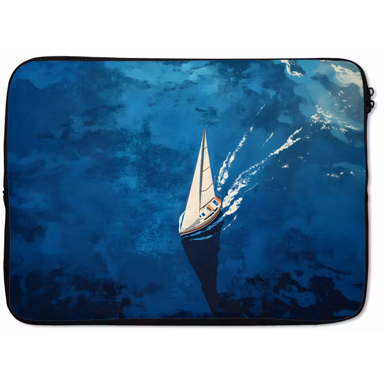 Zeilboot - Water - Abstract - Schaduw laptophoes neopreen klein -zkaufland3dotto