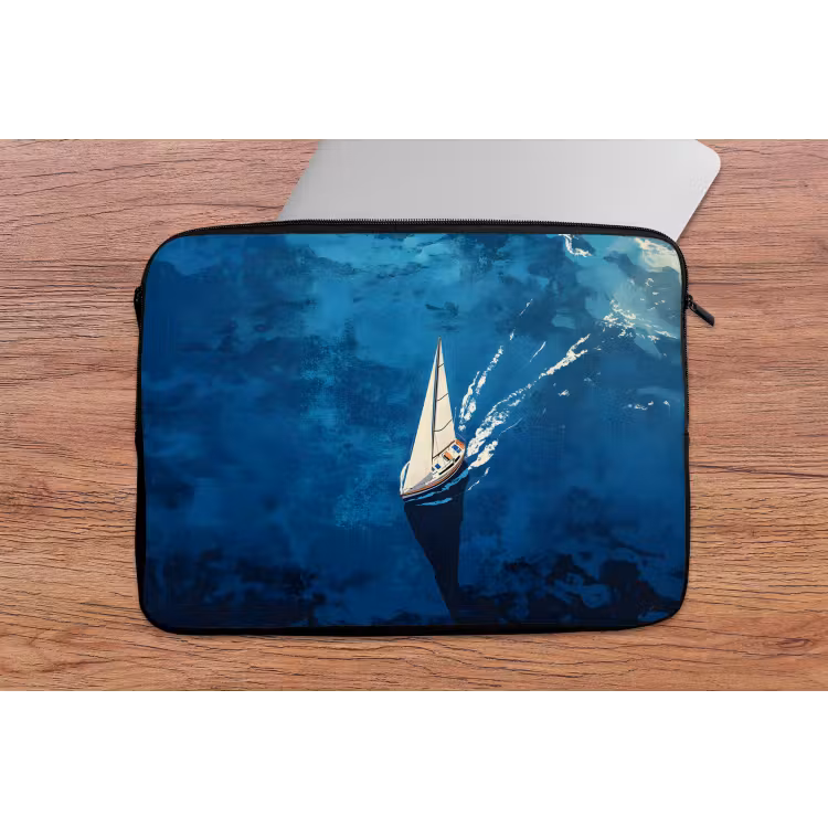 Zeilboot - Water - Abstract - Schaduw laptophoes neopreen klein -tafel