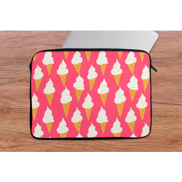 Softijs - Horentje - Roze laptophoes neopreen klein 279 -tafel