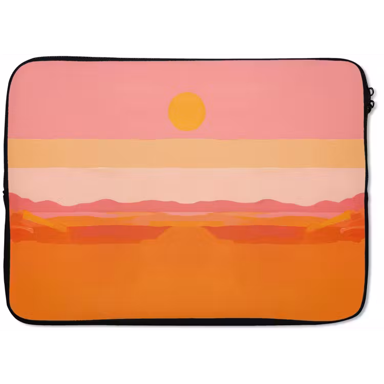 Zon - Abstract - Landschap - Oranje laptophoes neopreen klein -zkaufland3dotto