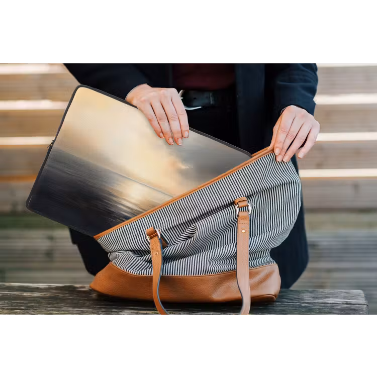 Zon - Horizon - Zee laptophoes neopreen klein -tas