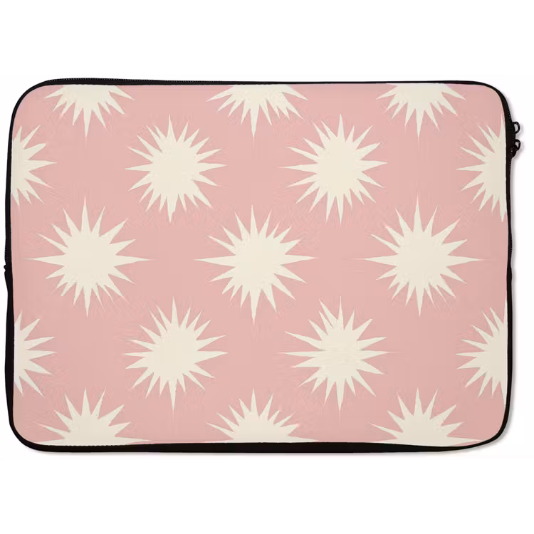 Zonnen - Patroon - Roze laptophoes neopreen klein 279 -zkaufland3dotto