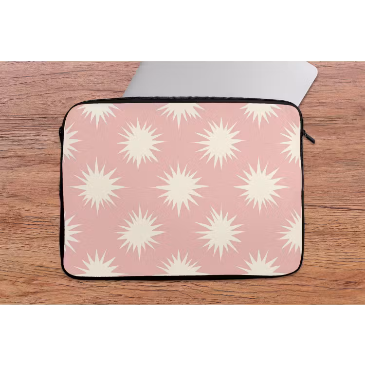 Zonnen - Patroon - Roze laptophoes neopreen klein 279 -tafel