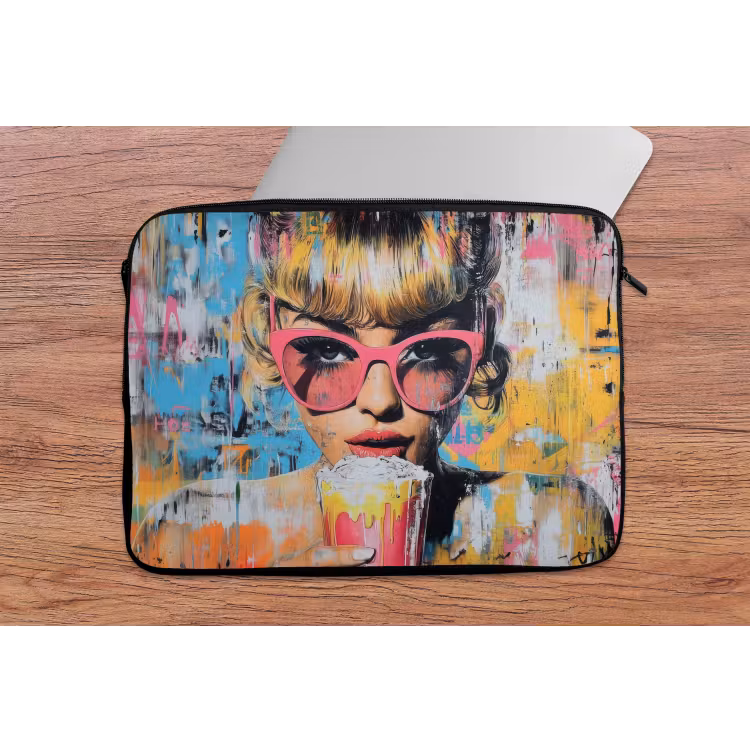 Zonnebril - Vrouw - Kleurrijk - Verfspetters laptophoes neopreen klein -tafel