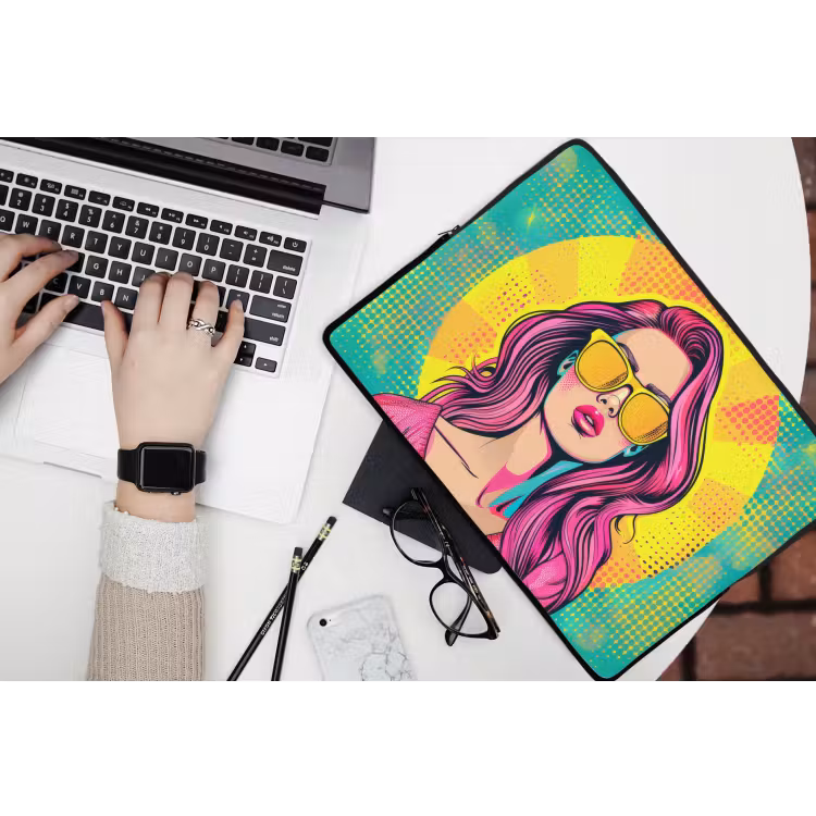 Zonnebril - Vrouw - Zonnig - Geel laptophoes neopreen klein -bureau