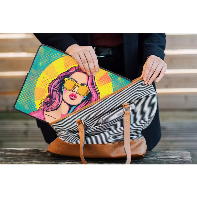 Zonnebril - Vrouw - Zonnig - Geel laptophoes neopreen klein -tas