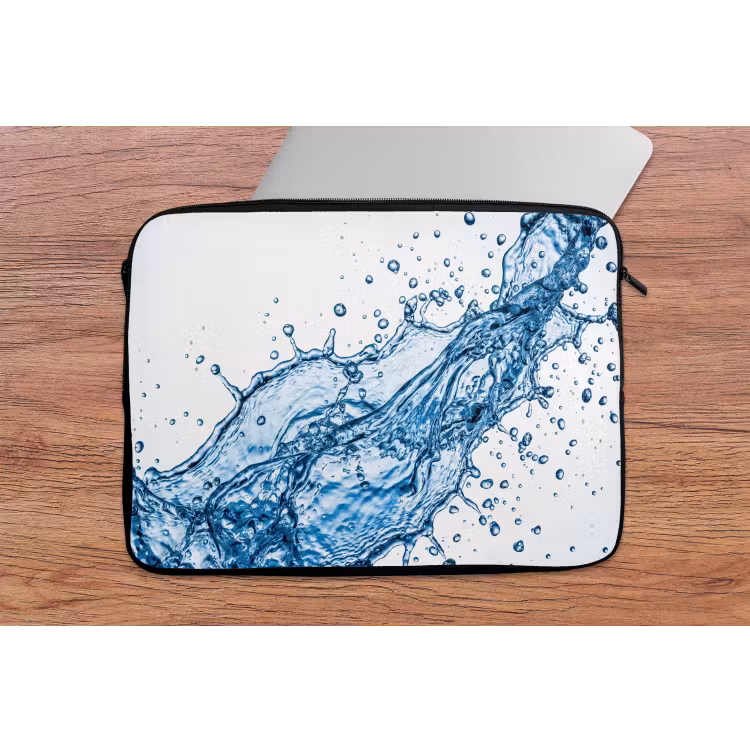 Spash - Water - Blauw laptophoes neopreen klein -tafel
