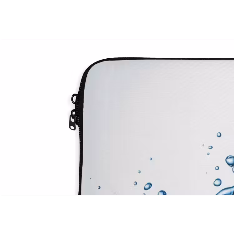 Spash - Water - Blauw laptophoes neopreen klein -detail