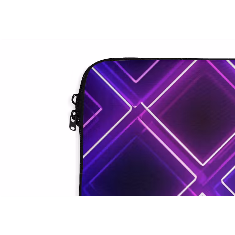 Gaming - Ruiten - Neon - Paars laptophoes neopreen klein -detail