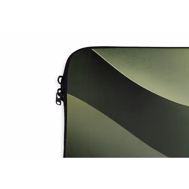 Gaming - Golven - Abstract - Heuvels - Groen laptophoes neopreen klein -detail
