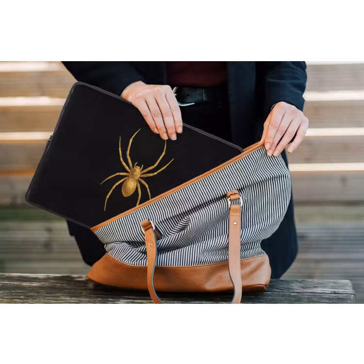 Spin - Goud - Minimalistisch - Poten laptophoes neopreen klein -tas