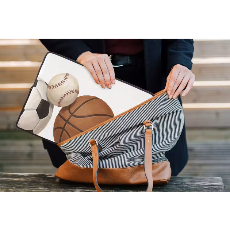 Sport - Ballen - Illustratie laptophoes neopreen klein -tas
