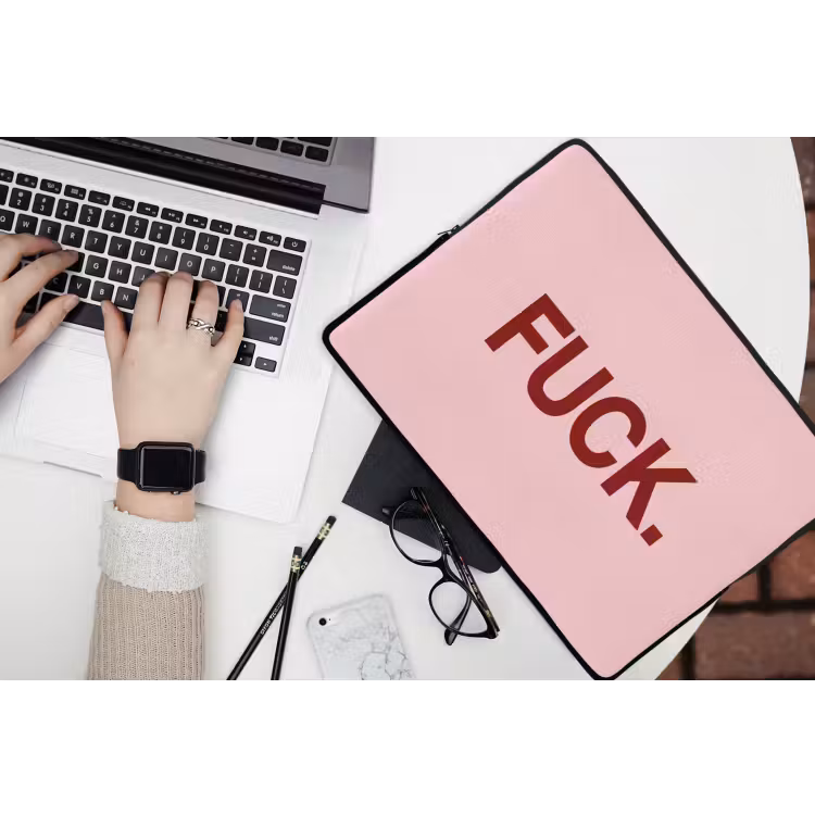 Statement - Krachtig - Roze laptophoes neopreen klein -bureau