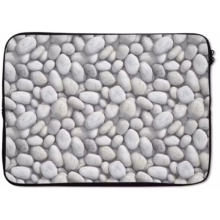 Steentjes - Grijs - Ovaal laptophoes neopreen klein 279 -zkaufland3dotto
