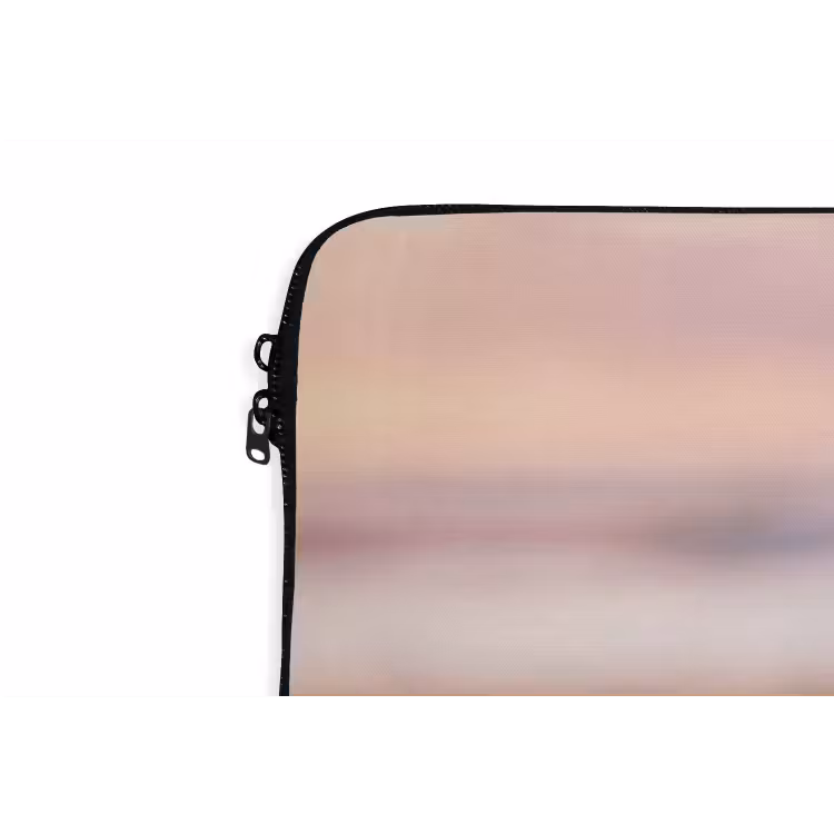 Stenen - Zand - Roze laptophoes neopreen klein -detail