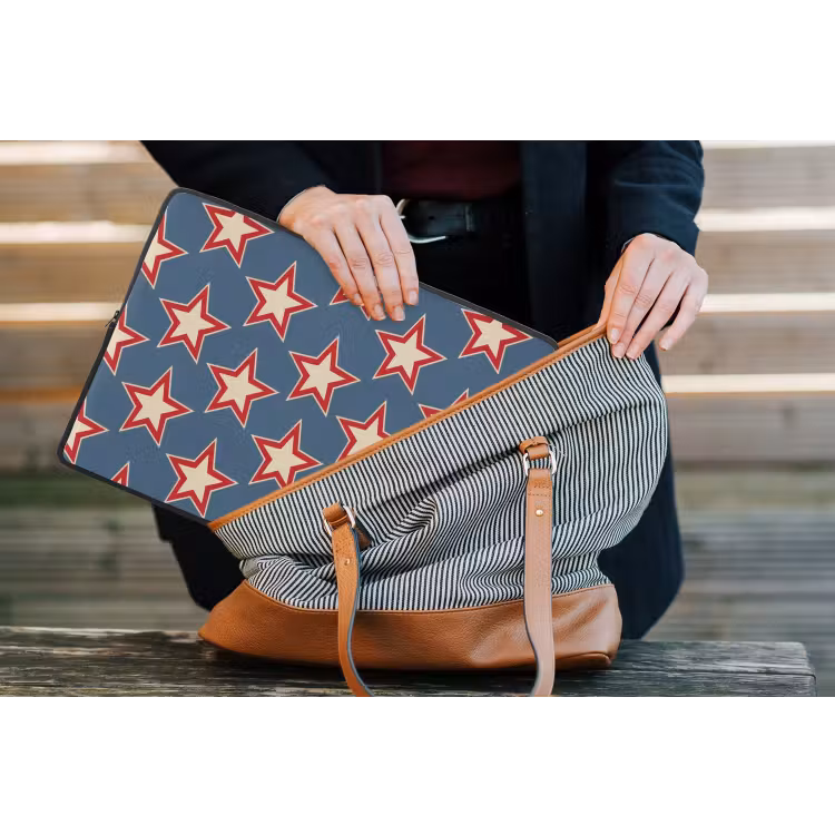 Ster - Klassiek - Blauw laptophoes neopreen klein 279 -tas