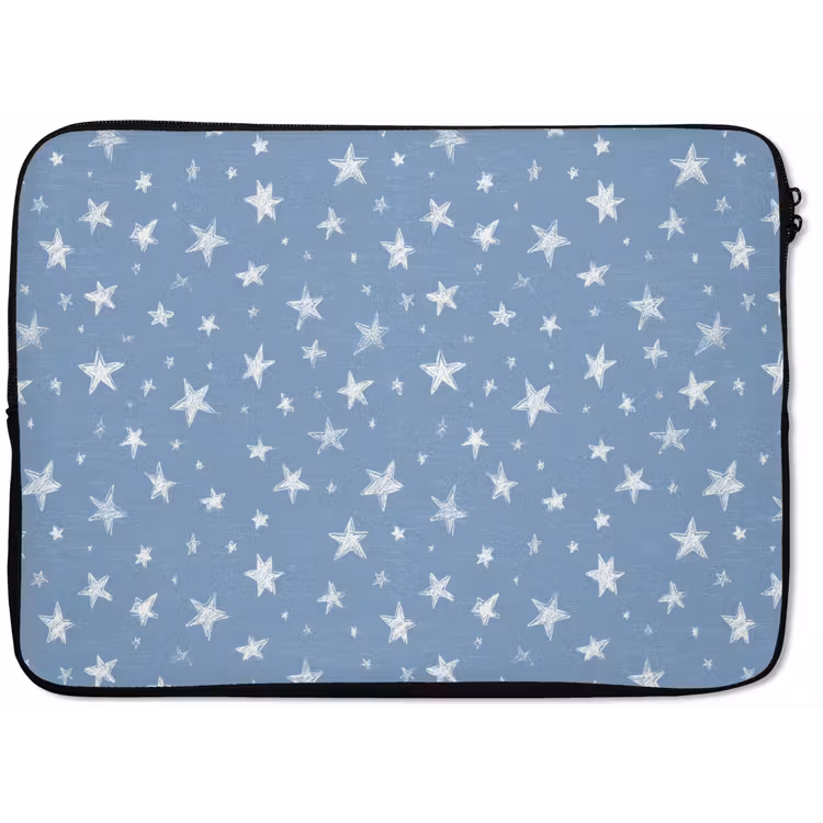 Sterretjes - Patroon - Blauw laptophoes neopreen klein 279 -zkaufland3dotto