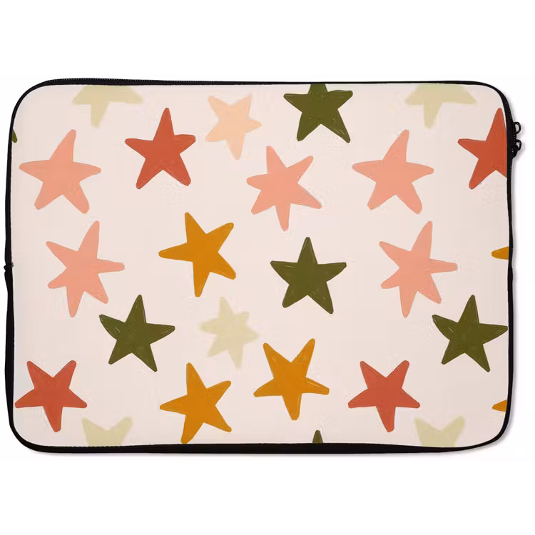 Sterren - Patroon - Kleurrijk laptophoes neopreen klein 279 -zkaufland3dotto