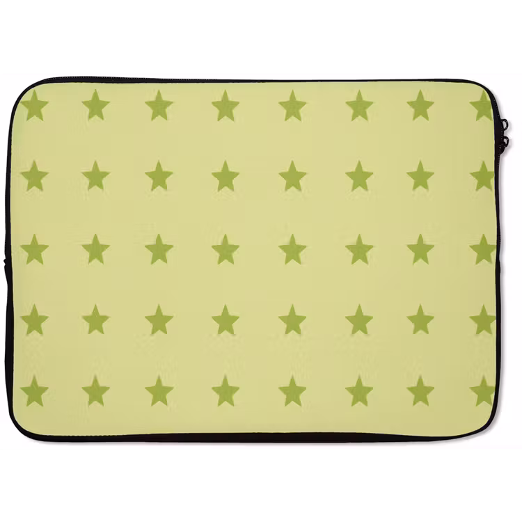 Sterren - Patroon - Groen laptophoes neopreen klein 279 -zkaufland3dotto