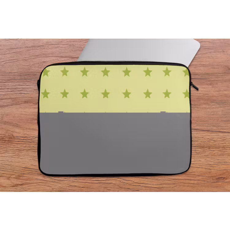 Sterren - Patroon - Groen laptophoes neopreen klein 279 -tafel