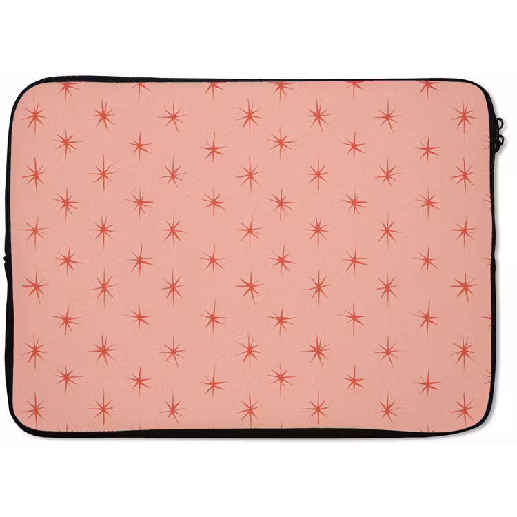 Sterretjes - Patroon - Oranje laptophoes neopreen klein 279 -zkaufland3dotto