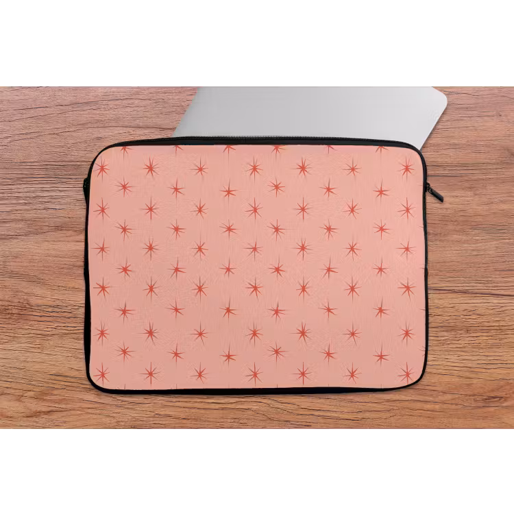 Sterretjes - Patroon - Oranje laptophoes neopreen klein 279 -tafel