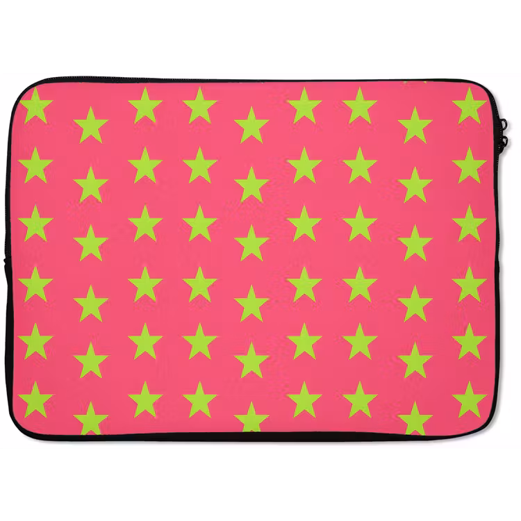 Sterren - Patroon - Roze laptophoes neopreen klein 279 -zkaufland3dotto