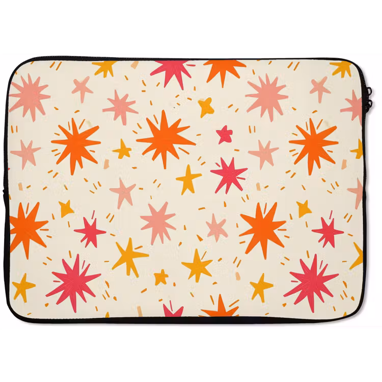 Sterren - Speels - Kleurrijk laptophoes neopreen klein 279 -zkaufland3dotto