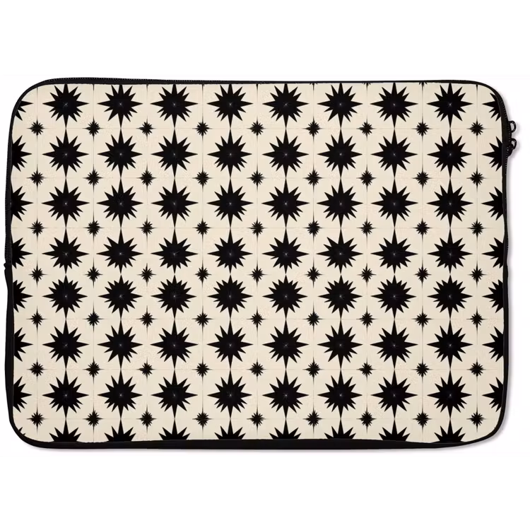 Stervormen - Geometrisch - Zwart laptophoes neopreen klein 279 -zkaufland3dotto