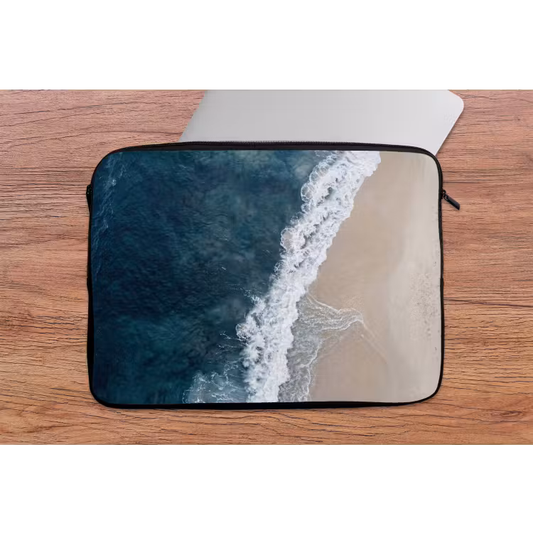 Strand - Zee - Golven laptophoes neopreen klein -tafel