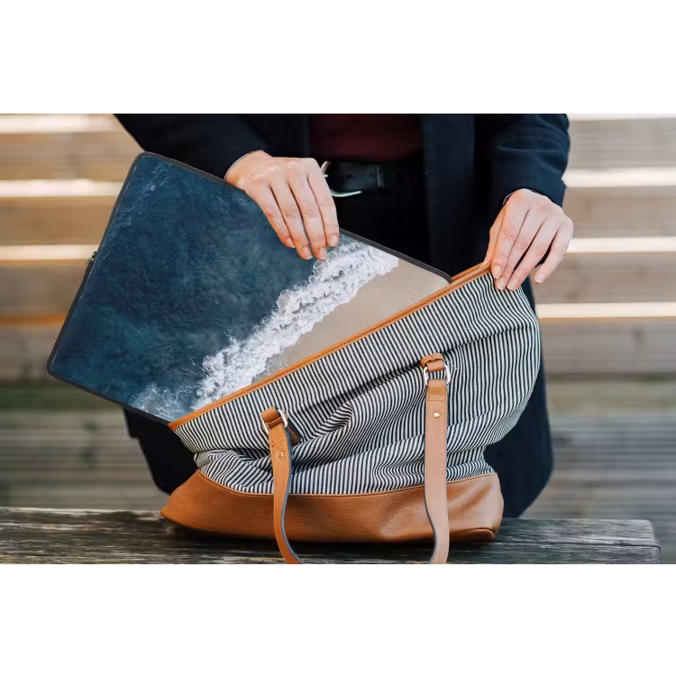 Strand - Zee - Golven laptophoes neopreen klein -tas