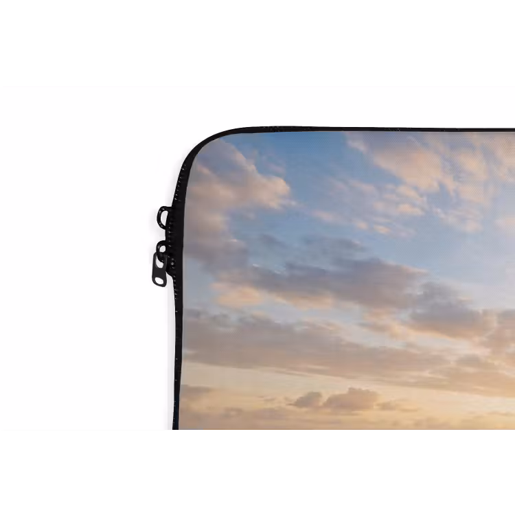 Strand - Zonsondergang - Tropisch - Natuur - Goud laptophoes neopreen klein -detail