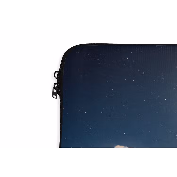 Laptop hülle - Straße – Mond – Nacht - Weg - Maan - Nacht laptophoes neopreen klein