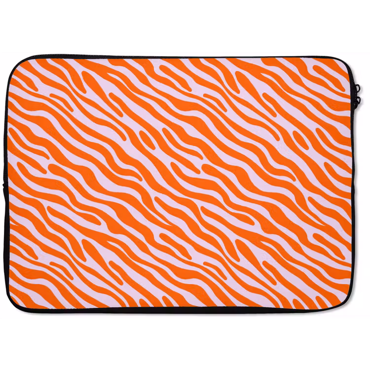 Strepen - Dynamisch - Oranje laptophoes neopreen klein 279 -zkaufland3dotto