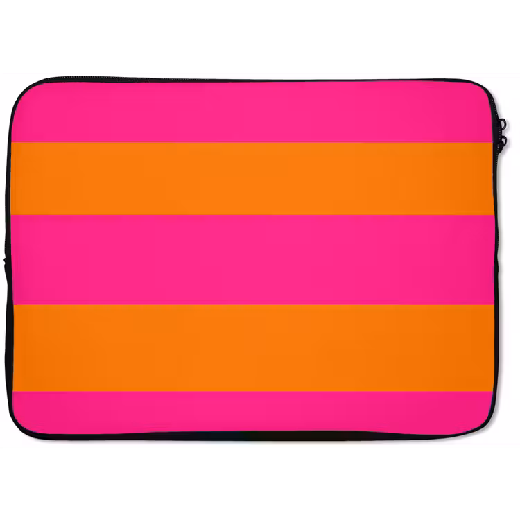 Strepen - Horizontaal - Roze laptophoes neopreen klein 279 -zkaufland3dotto