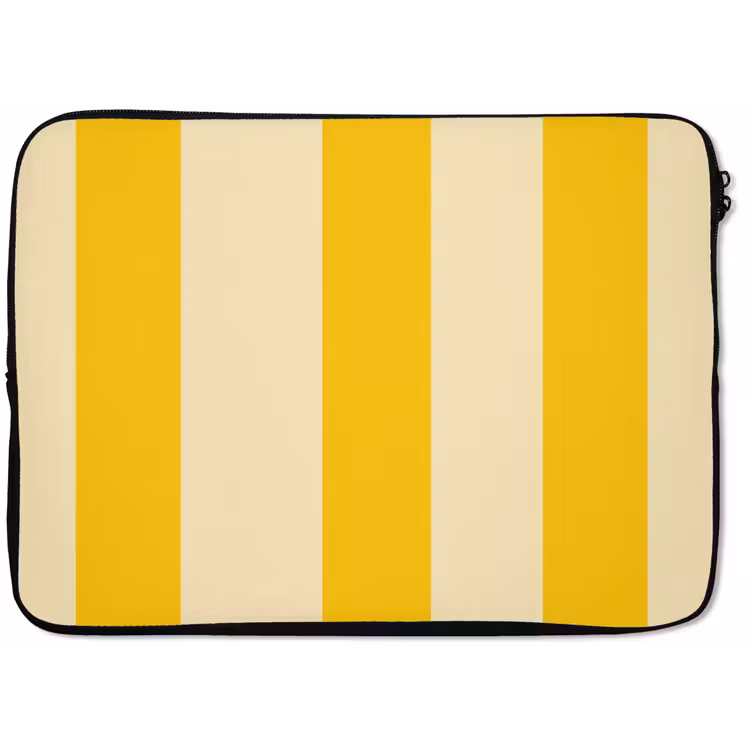 Strepen - Klassiek - Geel laptophoes neopreen klein 279 -zkaufland3dotto