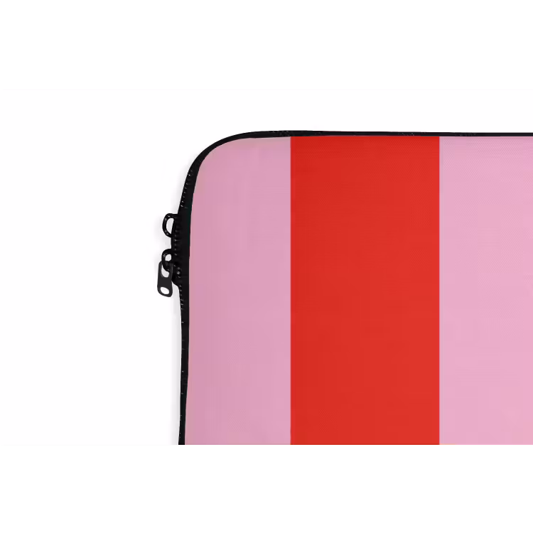 Strepen - Klassiek - Roze laptophoes neopreen klein 279 -detail