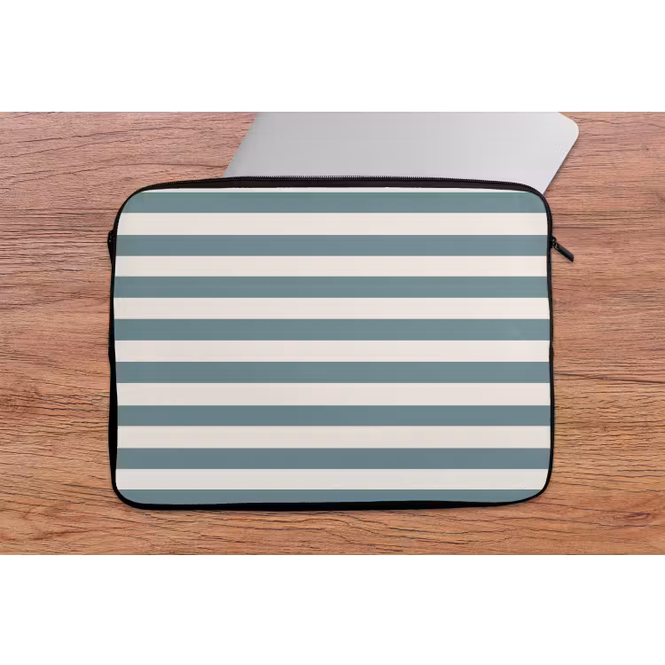 Strepen - Modern - Blauw laptophoes neopreen klein 279 -tafel