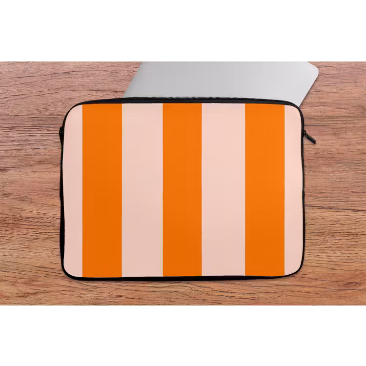 Strepen - Modern - Oranje laptophoes neopreen klein 279 -tafel