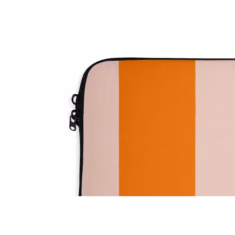 Strepen - Modern - Oranje laptophoes neopreen klein 279 -detail