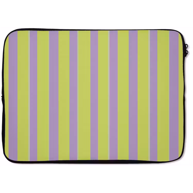 Strepen - Patroon - Groen laptophoes neopreen klein 279 -zkaufland3dotto