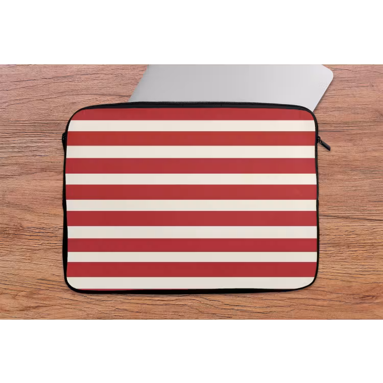 Strepen - Patroon - Rood laptophoes neopreen klein 279 -tafel