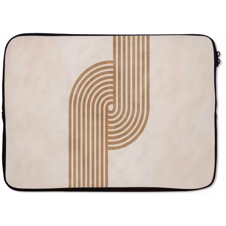 Symmetrische bocht - Koperkleurig laptophoes neopreen klein -zkaufland3dotto
