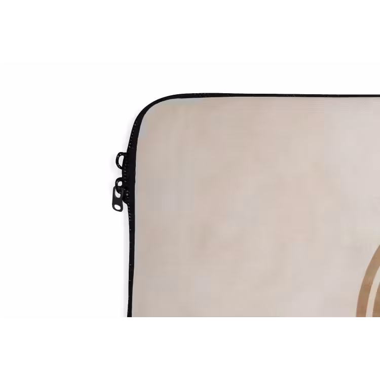 Symmetrische bocht - Koperkleurig laptophoes neopreen klein -detail