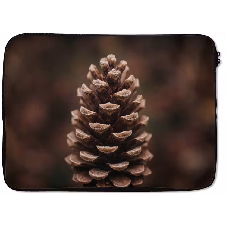 Dennenappel - Bos - Herfst - Bruin - Sfeervol laptophoes neopreen klein -zkaufland3dotto