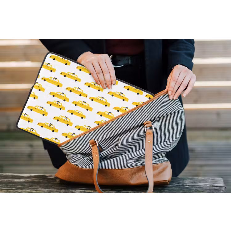 Taxi - Iconisch - Geel laptophoes neopreen klein 279 -tas
