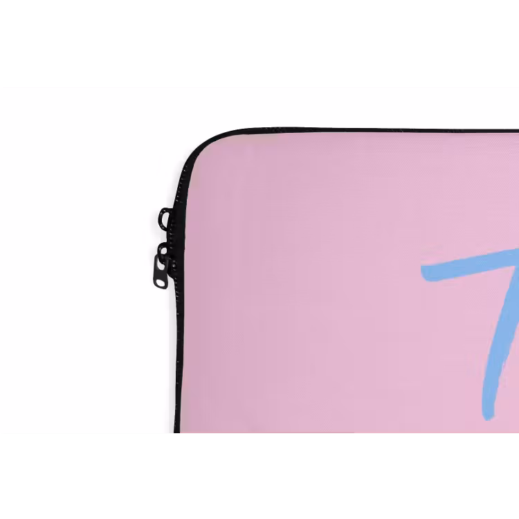 Tequila texted you - Roze - Blauw laptophoes neopreen klein -detail