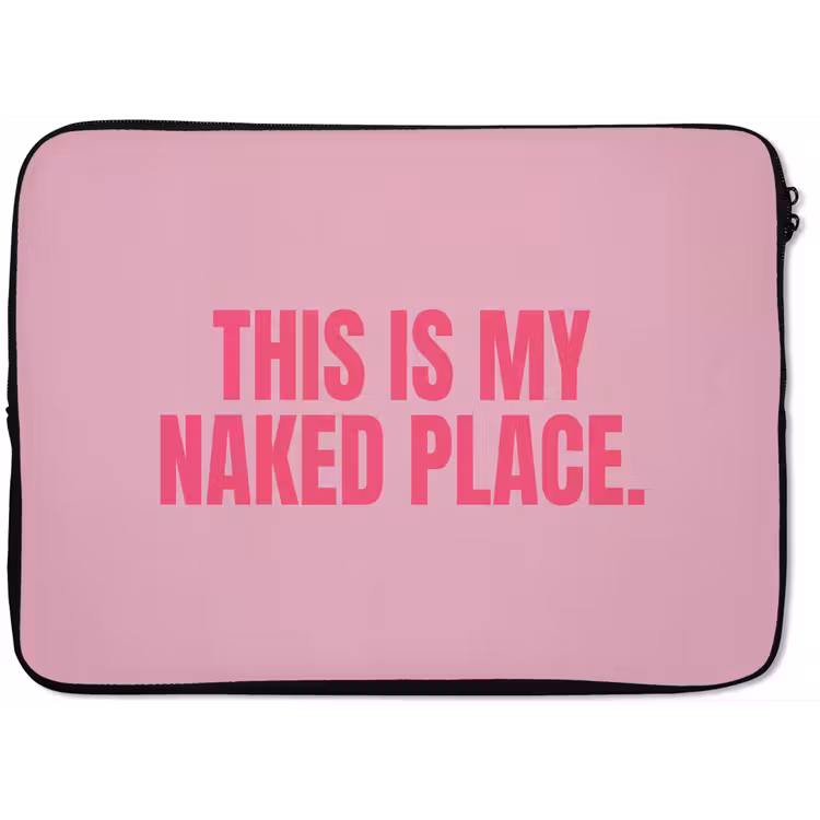 Tekst - Modern - Roze laptophoes neopreen klein -zkaufland3dotto