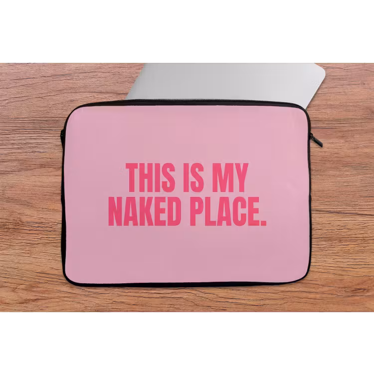 Tekst - Modern - Roze laptophoes neopreen klein -tafel
